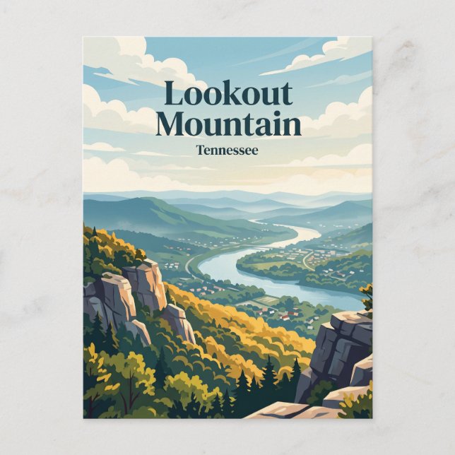 Lookout Mountain Tennessee Vykort (Framsida)