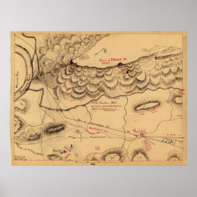 Lookout Mountain, Winter Quarters 1864 Poster (Framsidan)