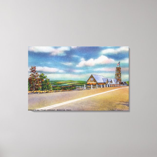 Lookout-scen för inflygningspunkt för Mohican-spår Canvastryck (Framsida)