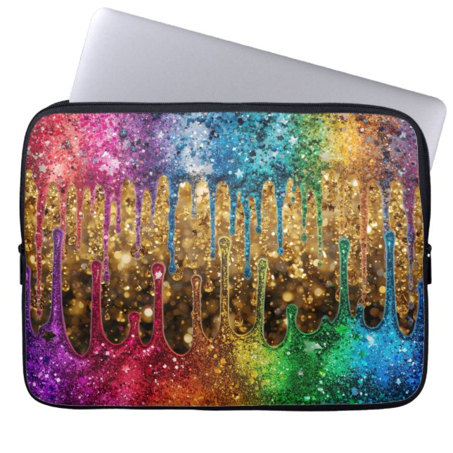 Looks Like Glitter on a Customized Electronics Bag Laptop Fodral (Framsidan)