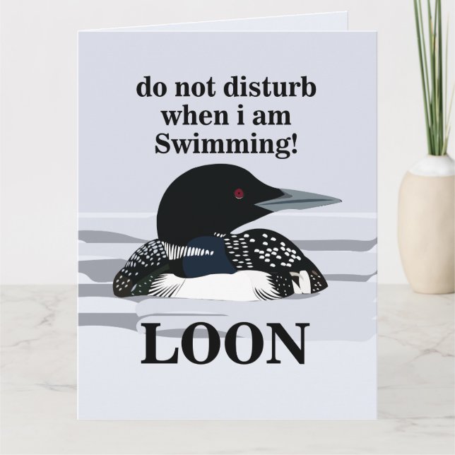 Loon Common Loon Bird Sjö Funny Kort (Framsida)
