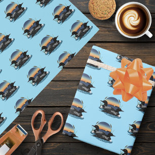 Loon Couple Sunset Blue Presentpapper