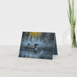 Loon Familjemålning Kort