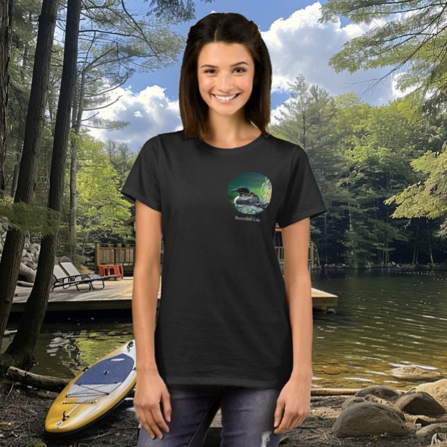 Loon Family Butterfield Lake  T Shirt (Skapare uppladdad)