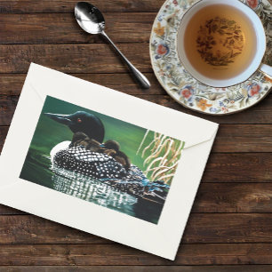 Loon Family Outing Rektangulärt Klistermärke