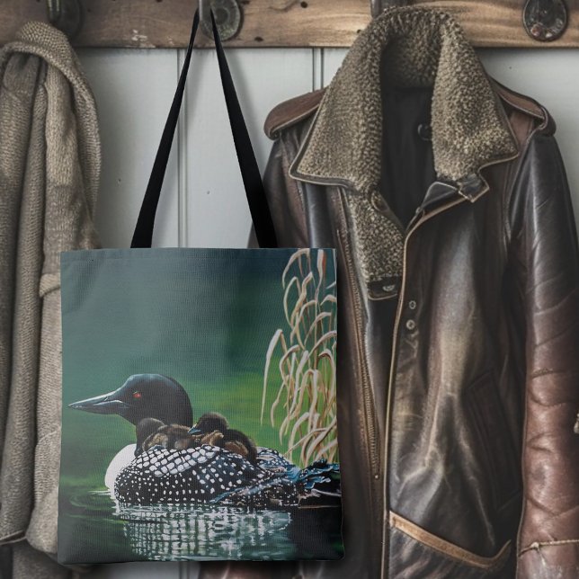 Loon Family Outing Tygkasse (Skapare uppladdad)