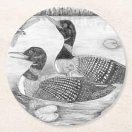 Loon Family Underlägg Papper Rund