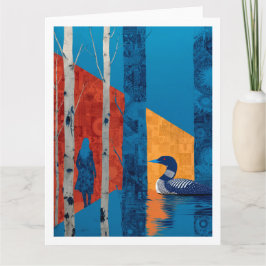 Loon i en fågelskog, norra Skogen Kort