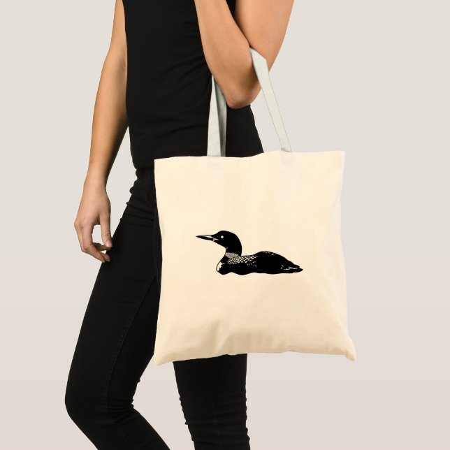 Loon Illustration Classic Tote Bag Tygkasse (Framsida (produkt))