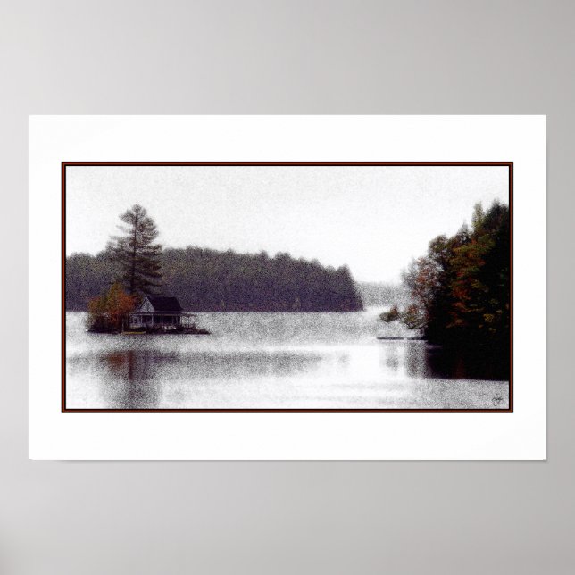 Loon Island Misty Mindscape Poster (Framsidan)