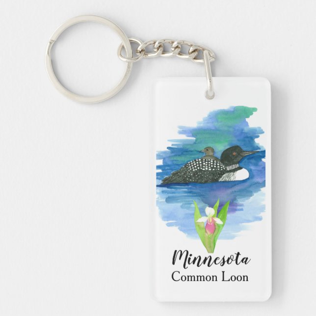 Loon Mamma Bird Dam Slipper Nyckelring (Framsidan)