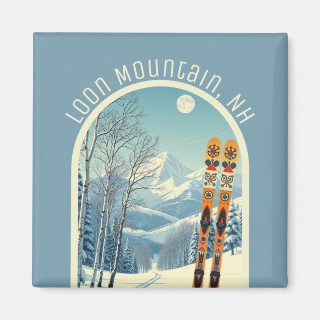 Loon Mountain New Hampshire-semestersouvenir Magnet (Framsidan)