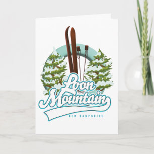 Loon Mountain New Hampshire ski logotyp Helgkort
