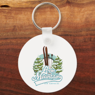 Loon Mountain New Hampshire ski logotyp Nyckelring