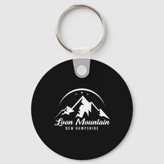 Loon Mountain New Hampshire Ski Resort Skiing Snö Nyckelring (Framsida)