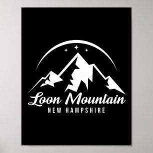 Loon Mountain New Hampshire skidort skidor snö Poster