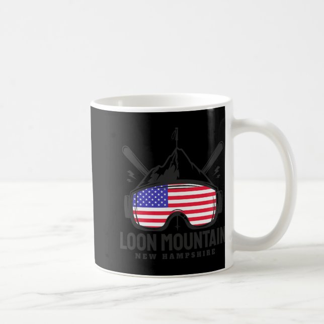 Loon Mountain New Hampshire Usa Ski Retro Skiing  Kaffemugg (Höger)