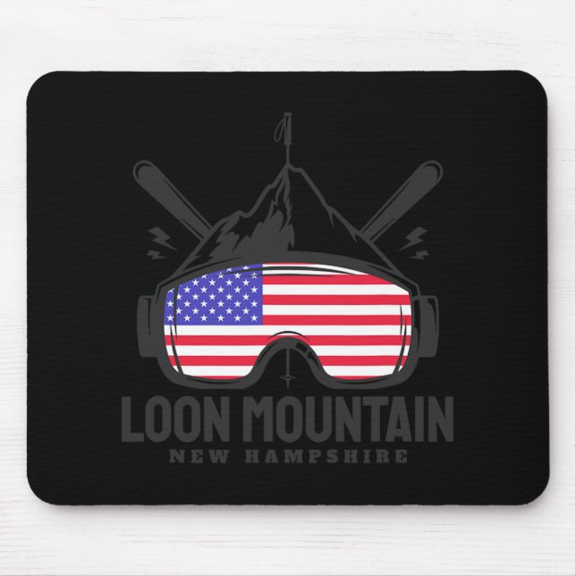 Loon Mountain New Hampshire Usa Ski Retro Skiing  Musmatta (Framsidan)