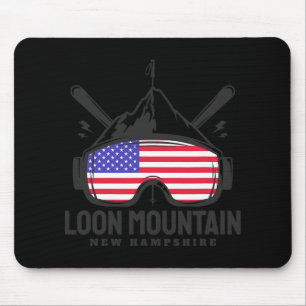 Loon Mountain New Hampshire Usa Skid Retro Skidåkn Musmatta