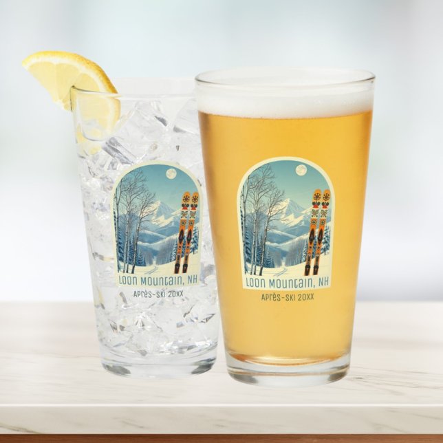 Loon Mountain NH semester après ski shot glass Glaskopp (Skapare uppladdad)