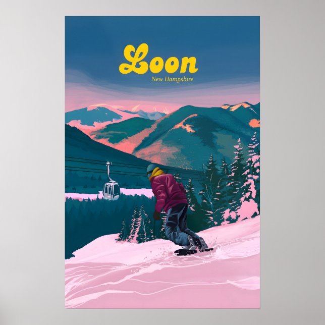 Loon Mountain Ski Resort New Hampshire Poster (Framsidan)