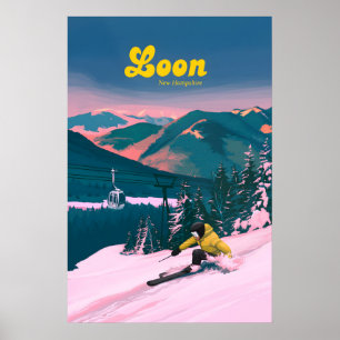 Loon Mountain Ski Resort Reseskylt Poster
