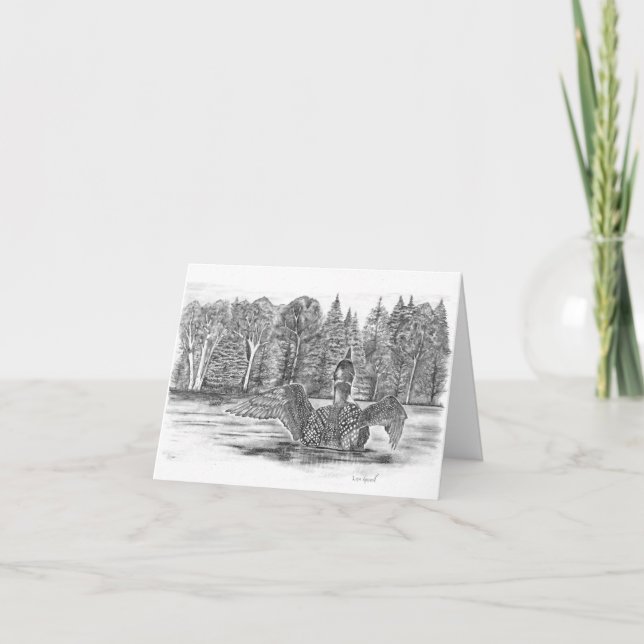 Loon på Lotus Sjö Kort (Framsida)