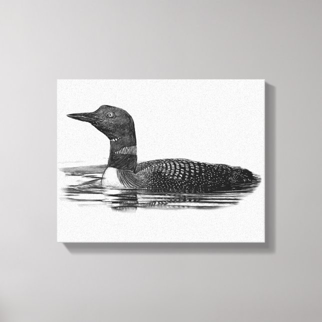Loon på Sjö Canvastryck (Framsida)