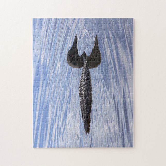 Loon på Sjö Pussel (Vertikal)