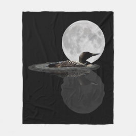 Loon Simmas in Moonlight Fleece Blanket