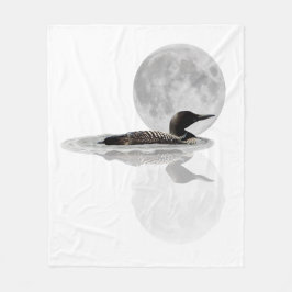 Loon Simmas in Moonlight Fleece Blanket