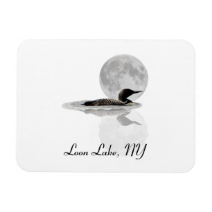 Loon Simmas in Moonlight Flexible Magnet