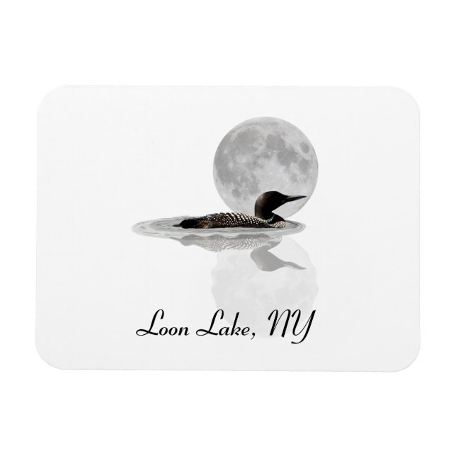 Loon Simmas in Moonlight Flexible Magnet (Horisontell)