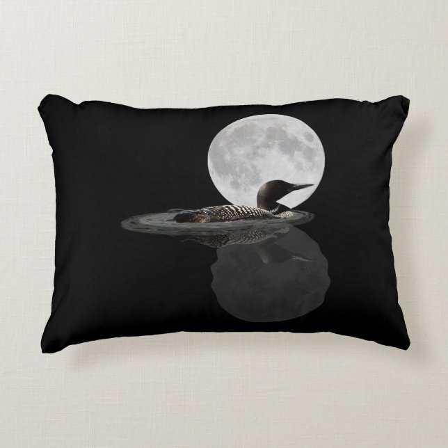 Loon Simmas in the Moonlight Dekorativ kudde (Framsidan)