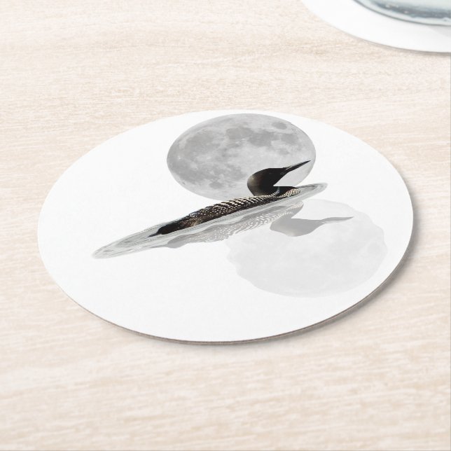 Loon Simmas in the Moonlight Papper Underlägg (Vinklad)