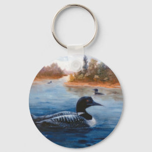 Loon sjö Keychain Nyckelring