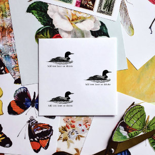 Loon Sjö Life Cabin Självfärgande Stämpel