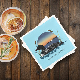 Loon Sunset Blue Pappersservett