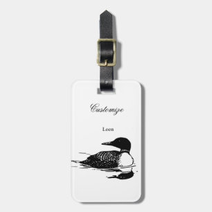 Loon Swimming Bird Art Thunder_Cove Bagagebricka