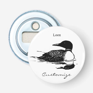 Loon Swimming Bird Art Thunder_Cove Flasköppnare