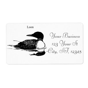 Loon Swimming Bird Art Thunder_Cove Fraktsedel