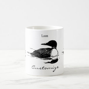 Loon Swimming Bird Art Thunder_Cove Kaffemugg