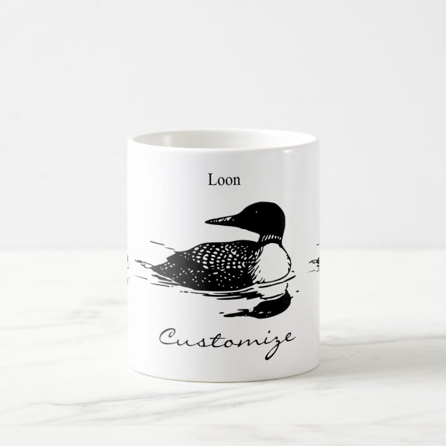 Loon Swimming Bird Art Thunder_Cove Kaffemugg (Center)