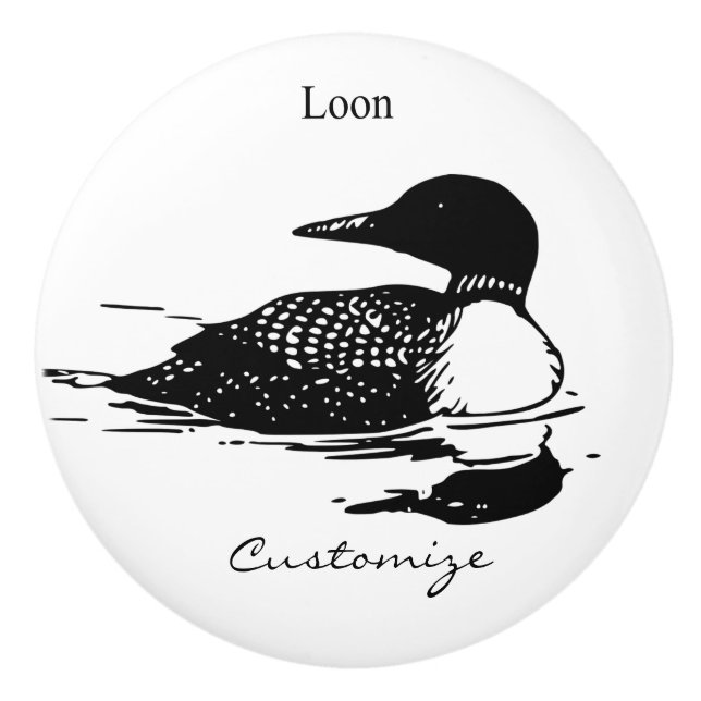 Loon Swimming Bird Art Thunder_Cove Knopp (Framsidan)