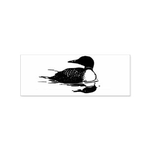 Loon Swimming Bird Art Thunder_Cove Stämpel