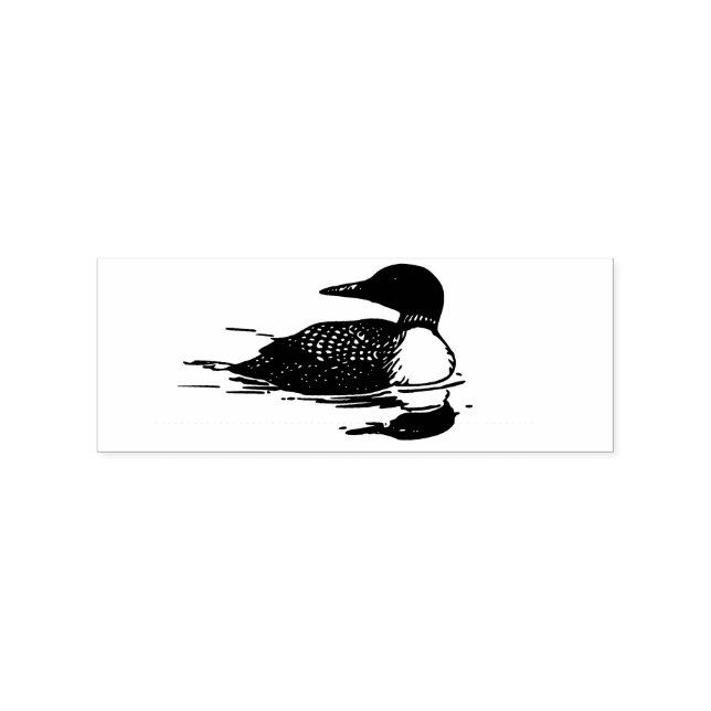 Loon Swimming Bird Art Thunder_Cove Stämpel (Tryck)