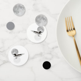 Loon under full Moon Bord-konfetti