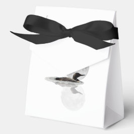 Loon Under Full Moon Gift Favor Box Presentaskar