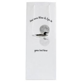 Loon Under Full Moon Wine Gift Bag