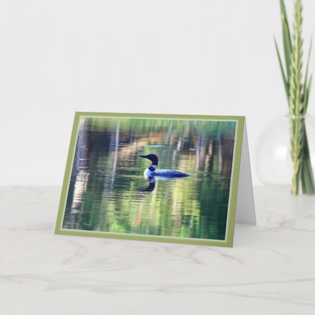 Loon--Walden Pond Semesterkort Helgkort (Framsida)